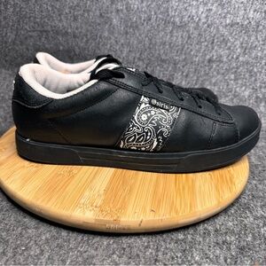 Osiris Black Sneakers with Paisley Accent